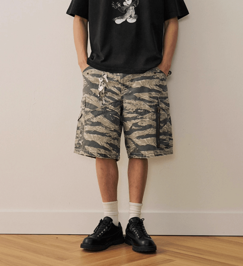 カモフラージュハーフパンツ コットン100% メンズ レディース 春夏 / Camouflage Shorts N5483 - メンズファッション通販 NNine(ナイン)