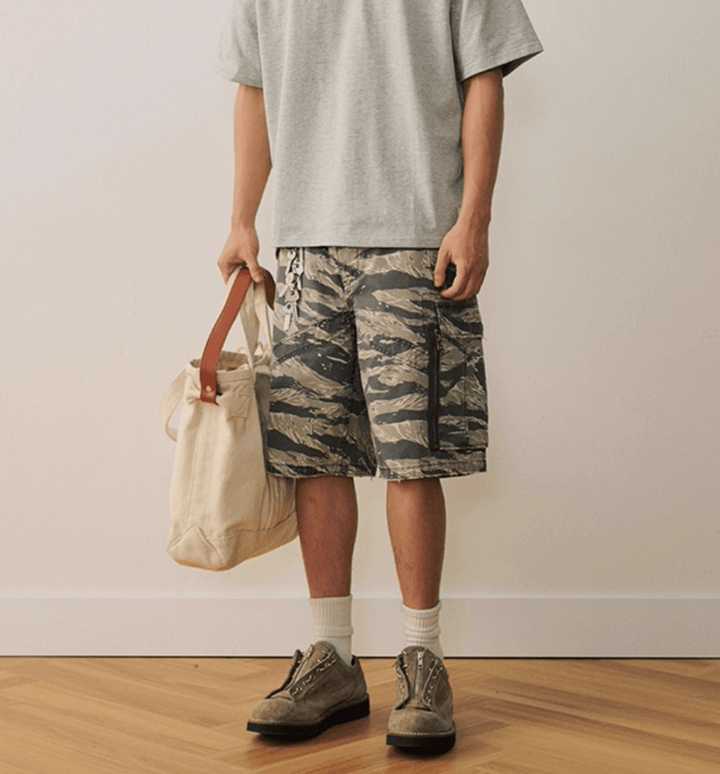 カモフラージュハーフパンツ コットン100% メンズ レディース 春夏 / Camouflage Shorts N5483 - メンズファッション通販 NNine(ナイン)