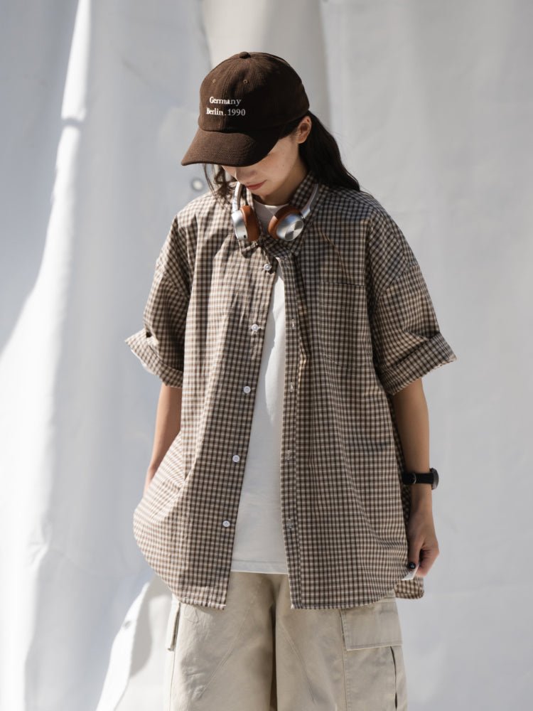 チェックシャツコットン100%オーバーサイズ / Check Shirt N5479 - メンズファッション通販 NNine(ナイン)