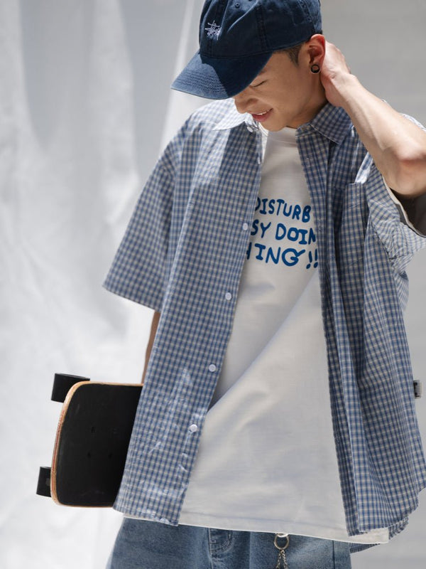 チェックシャツコットン100%オーバーサイズ / Check Shirt N5479 - メンズファッション通販 NNine(ナイン)
