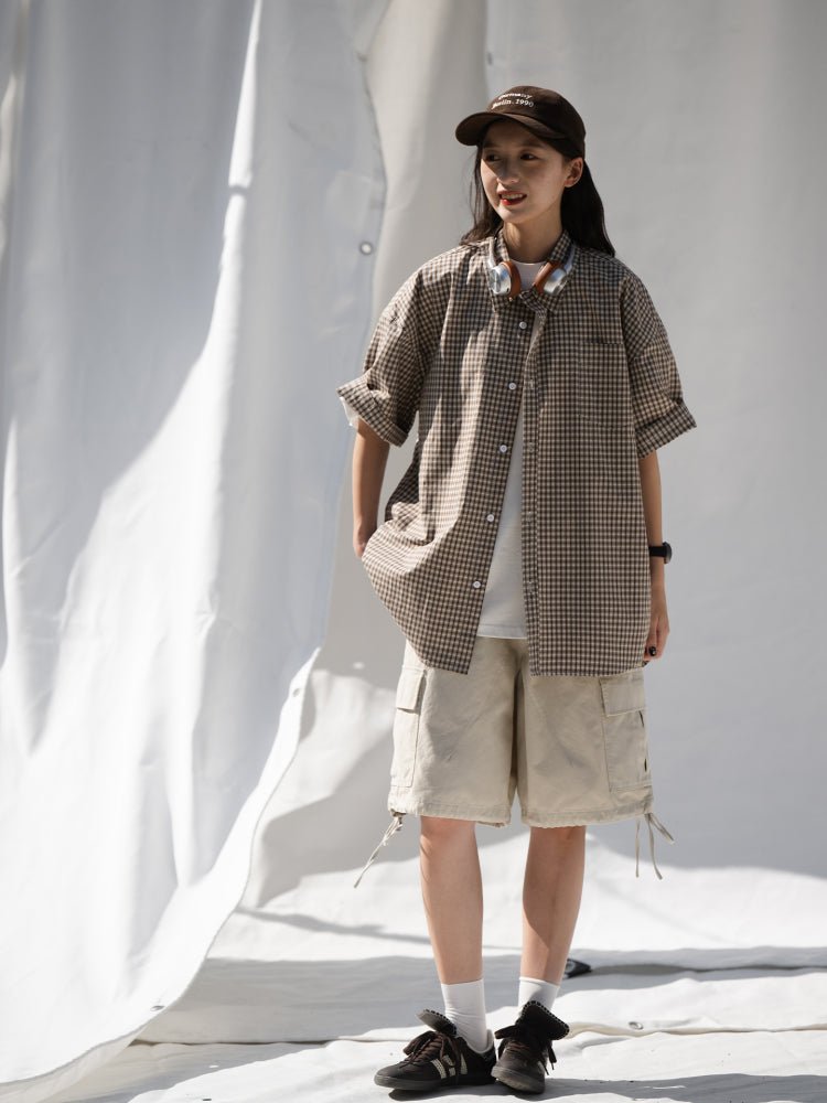 チェックシャツコットン100%オーバーサイズ / Check Shirt N5479 - メンズファッション通販 NNine(ナイン)