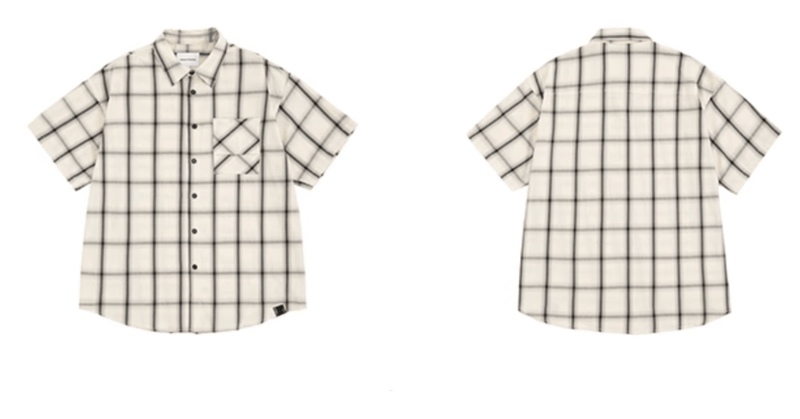 コットンチェックシャツ 綿100% 半袖 / Cotton Check Shirt N5492 - メンズファッション通販 NNine(ナイン)