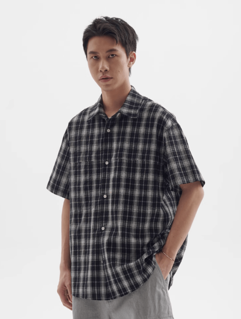 レトロチェックシャツ メンズ レディース 綿100% 長袖｜Retro Check SHIRT N5370 - メンズファッション通販 NNine(ナイン)