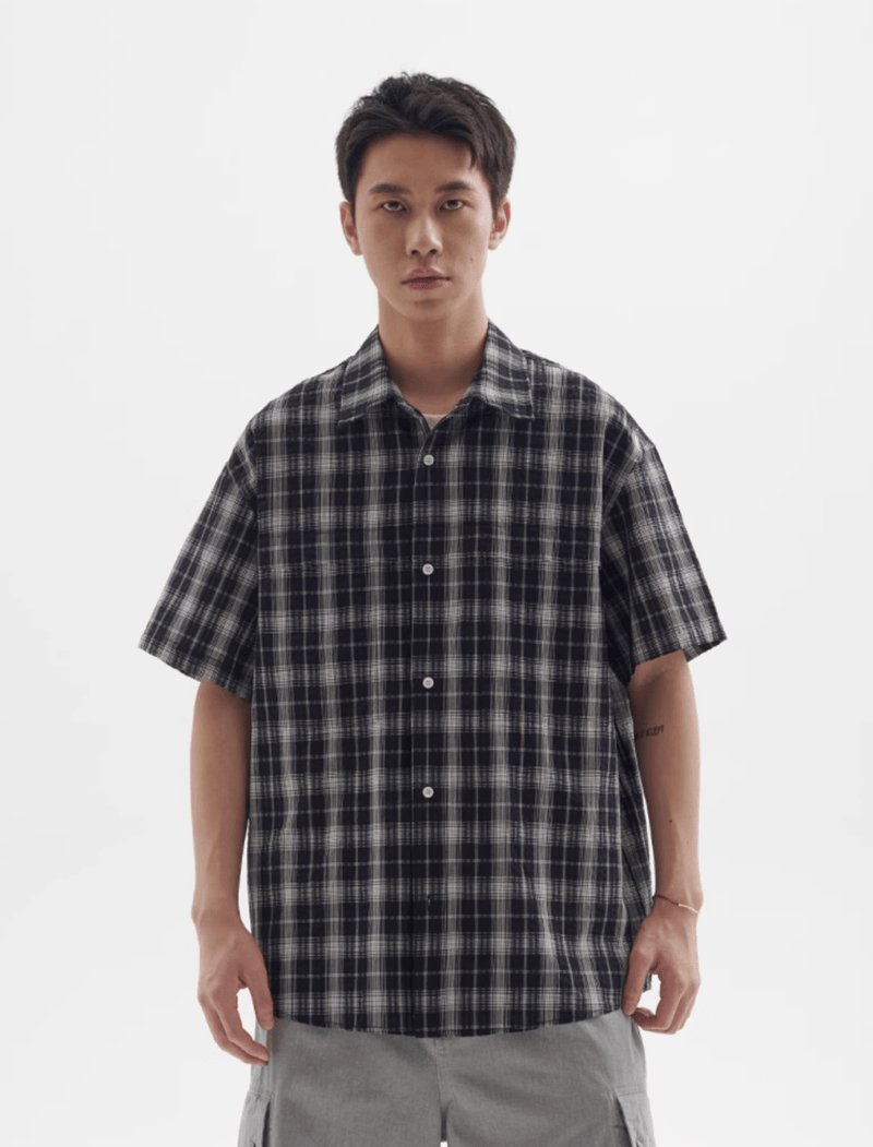 レトロチェックシャツ メンズ レディース 綿100% 長袖｜Retro Check SHIRT N5370 - メンズファッション通販 NNine(ナイン)