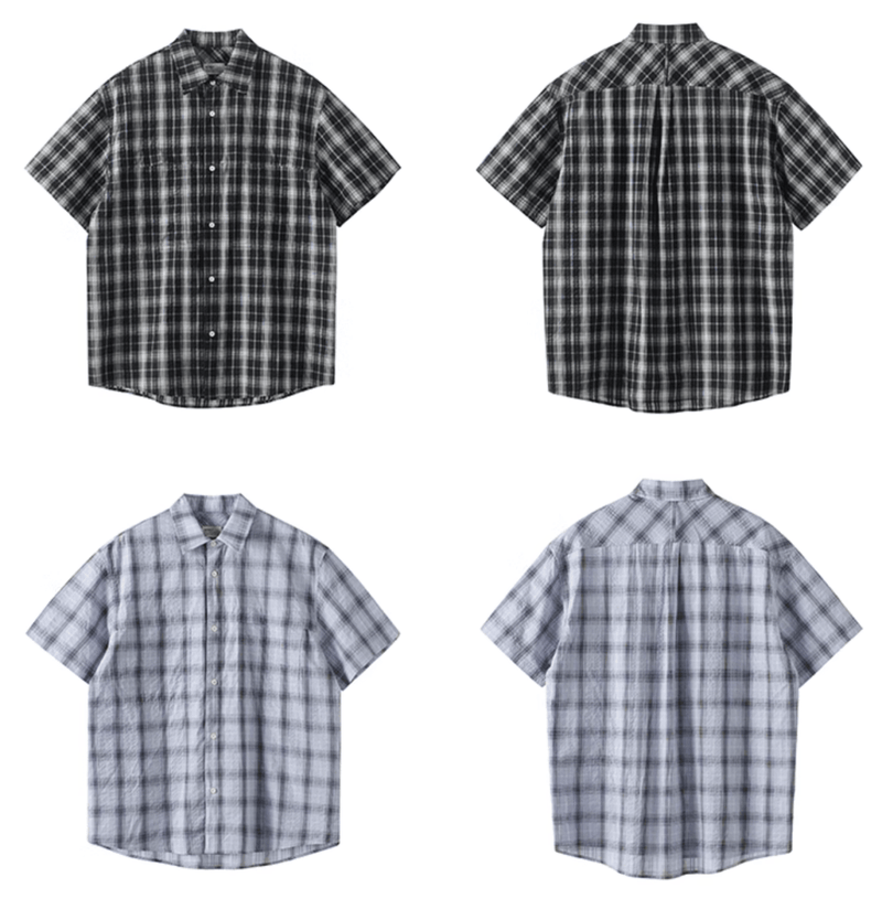 レトロチェックシャツ メンズ レディース 綿100% 長袖｜Retro Check SHIRT N5370 - メンズファッション通販 NNine(ナイン)