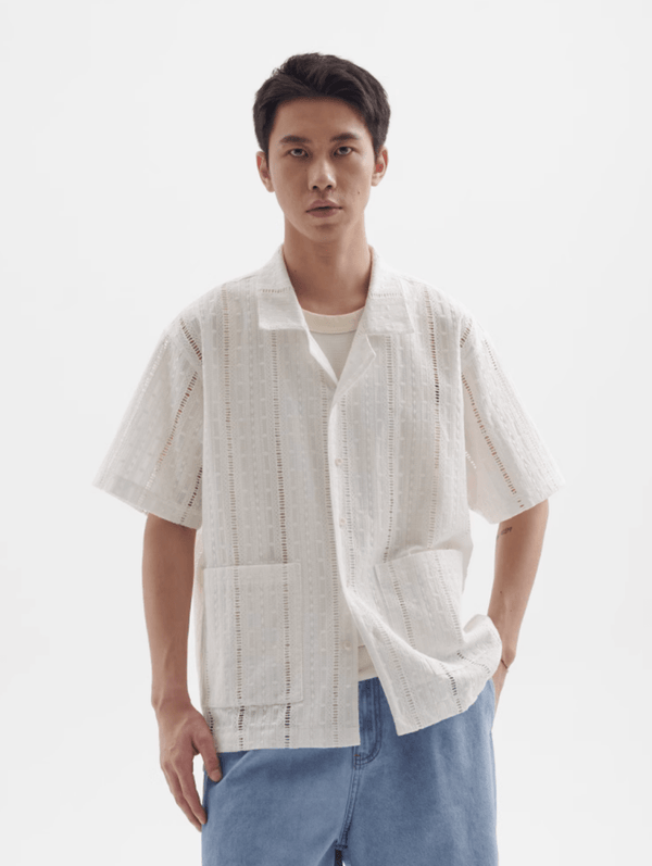 シアーキューバカラーシャツ メンズ レディース 綿100% 透け感 夏 / Sheer Cuban Collar Shirt N5455 - メンズファッション通販 NNine(ナイン)
