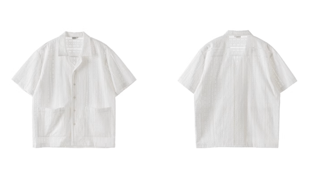 シアーキューバカラーシャツ メンズ レディース 綿100% 透け感 夏 / Sheer Cuban Collar Shirt N5455 - メンズファッション通販 NNine(ナイン)