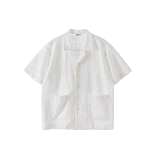 シアーキューバカラーシャツ メンズ レディース 綿100% 透け感 夏 / Sheer Cuban Collar Shirt N5455 - メンズファッション通販 NNine(ナイン)