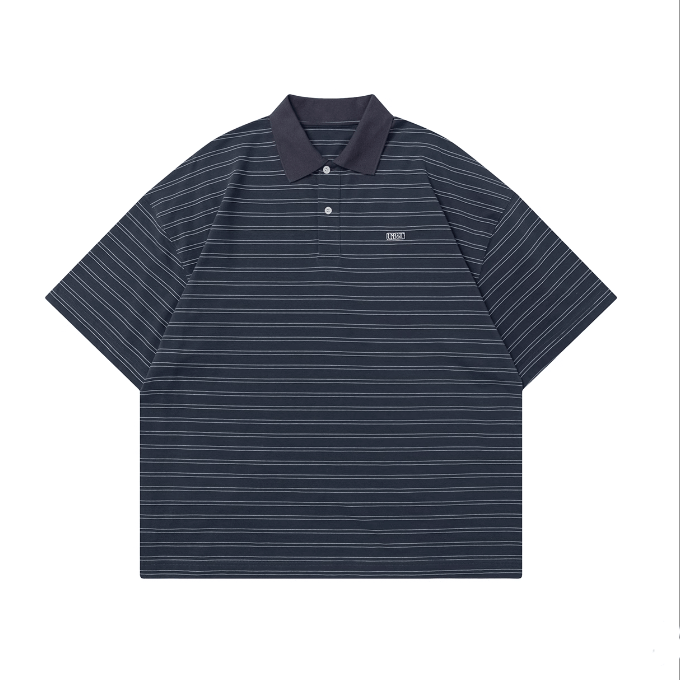 ストライプポロシャツ コットン100% / Striped Polo Shirt N5515 - ファッション通販NNine（ナイン）