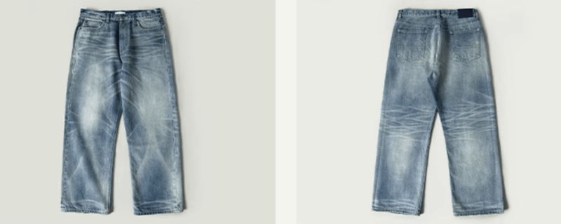 ウォッシュストレートデニムパンツ コットン100% / Washed Straight Denim N5500 - ファッション通販NNine（ナイン）