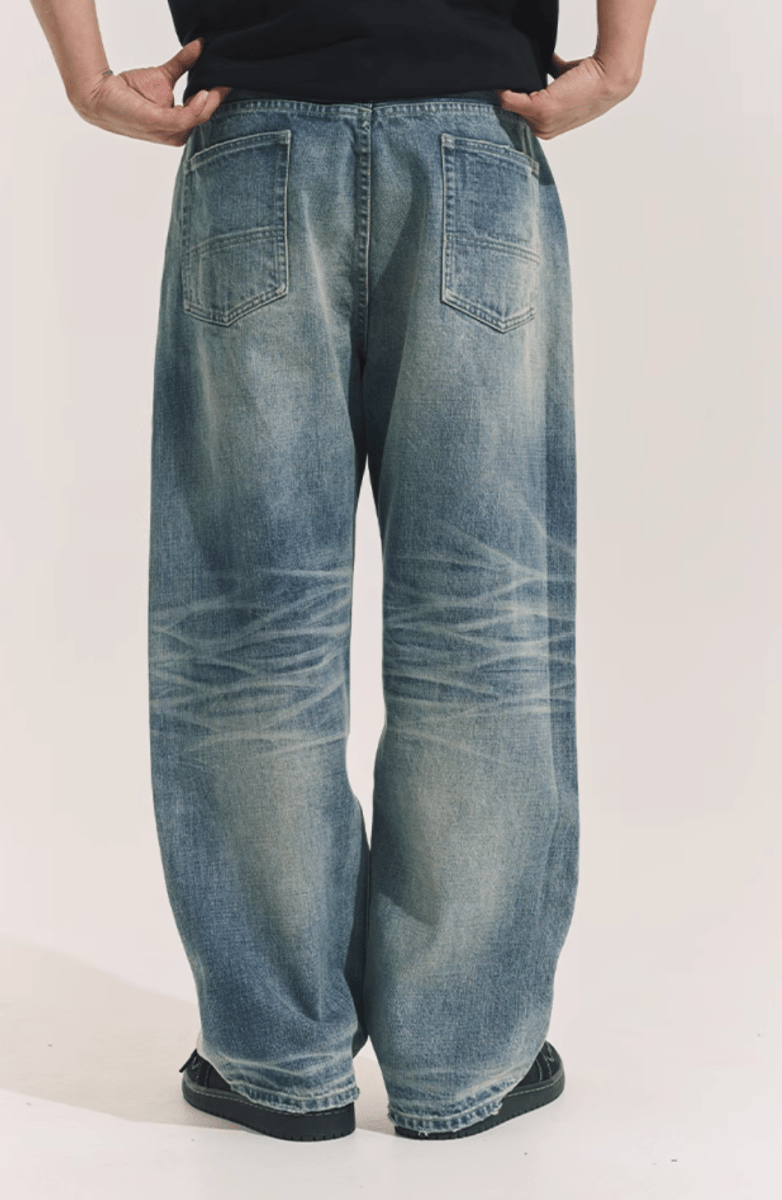 ウォッシュストレートデニムパンツ コットン100% / Washed Straight Denim N5500 - ファッション通販NNine（ナイン）