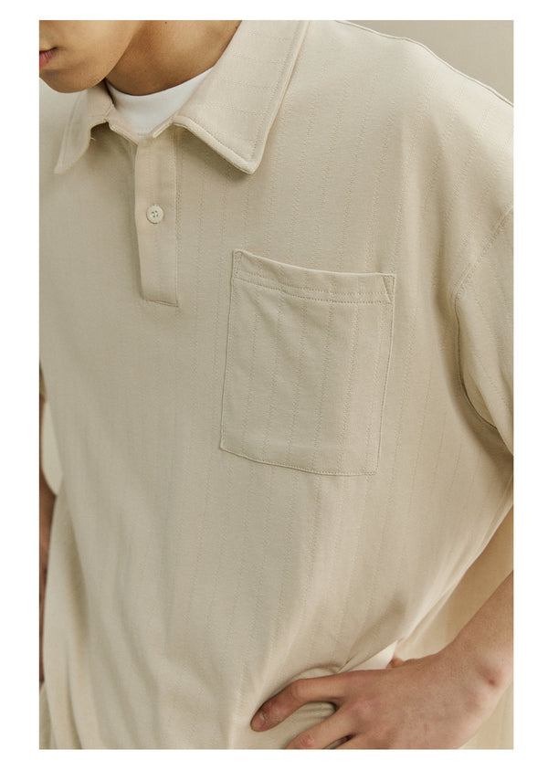 Pure cotton short sleeve polo shirt N3470