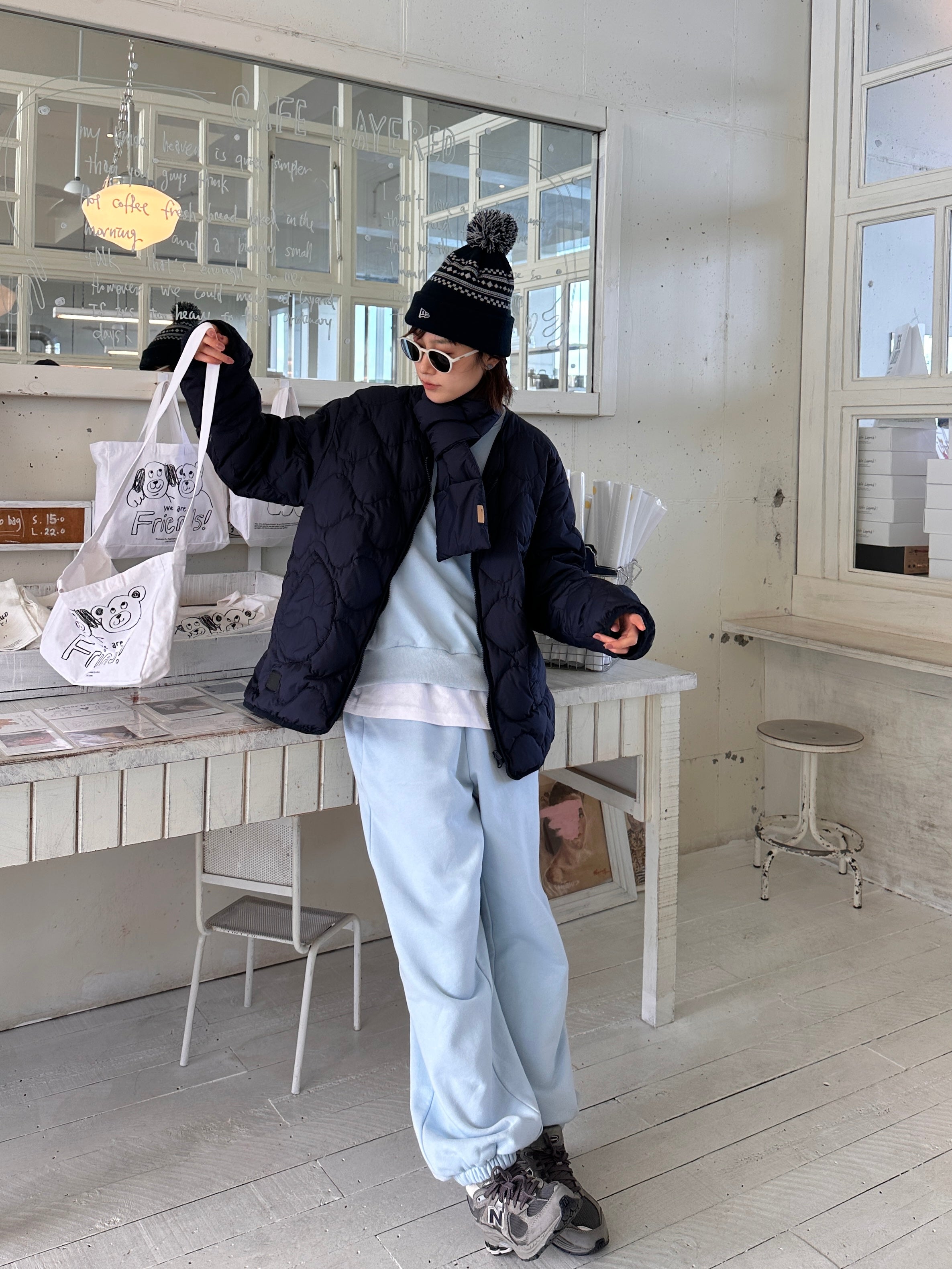 中綿スカーフ&リバーシブルダウンジャケット N6229