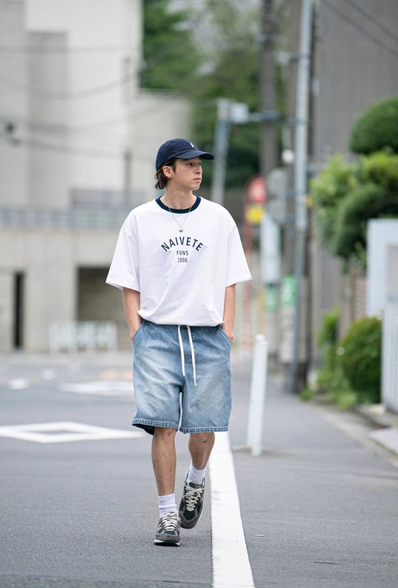 【12oz】light blue denim shorts / リヨセル繊維ブレンドデニムハーフパンツ N3986 - NNine