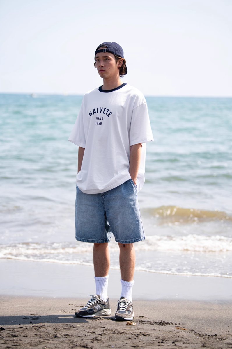 【12oz】light blue denim shorts / リヨセル繊維ブレンドデニムハーフパンツ N3986 - NNine