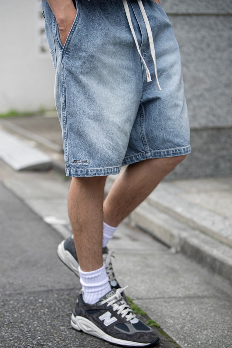 【12oz】light blue denim shorts / リヨセル繊維ブレンドデニムハーフパンツ N3986 - NNine