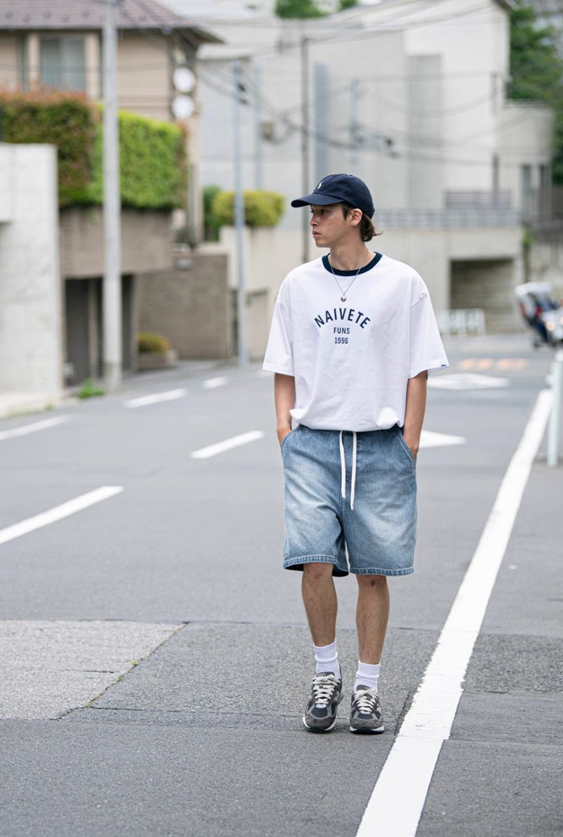 【12oz】light blue denim shorts / リヨセル繊維ブレンドデニムハーフパンツ N3986 - NNine