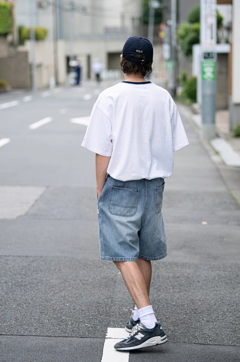 【12oz】light blue denim shorts / リヨセル繊維ブレンドデニムハーフパンツ N3986 - NNine