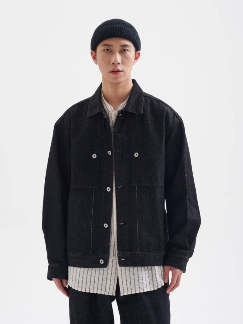 【12oz】short denim jacket N4340 - NNine