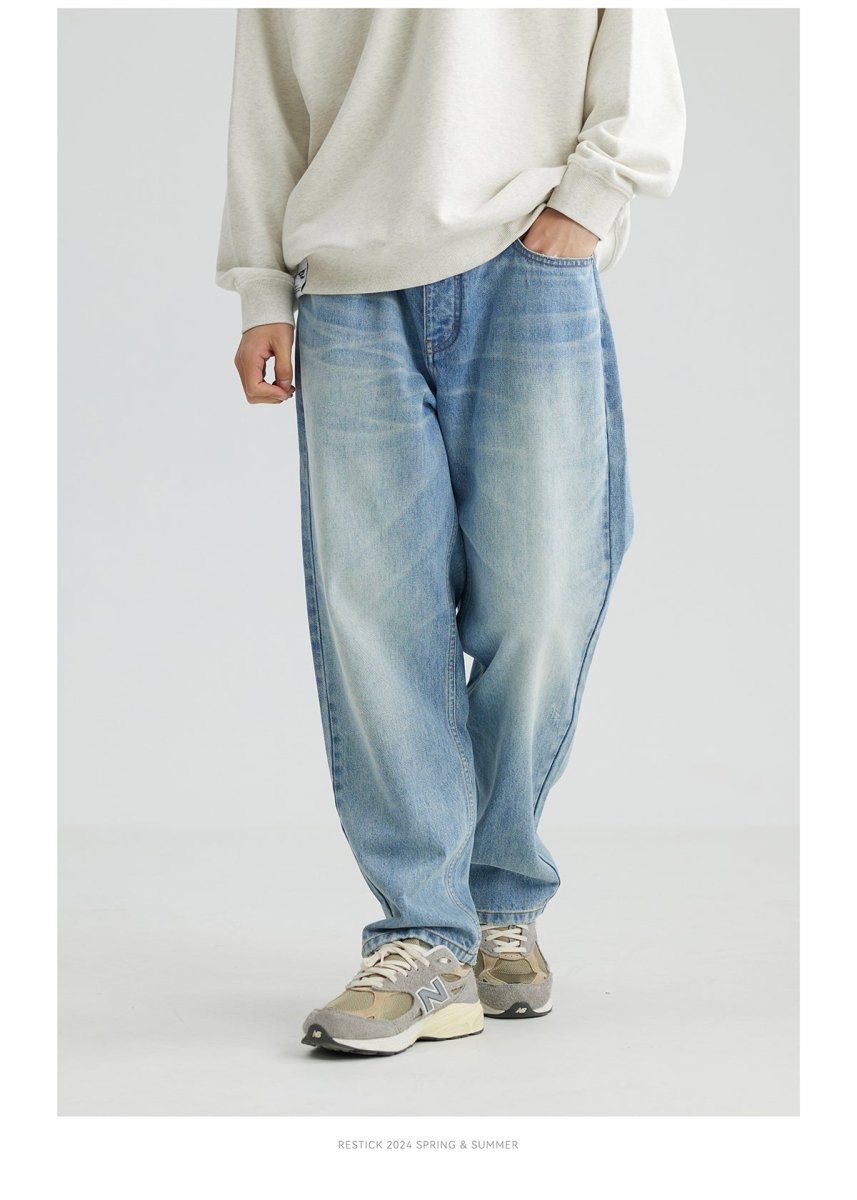 【13.1オンス】Washed distressed denim pants N3569 - NNine