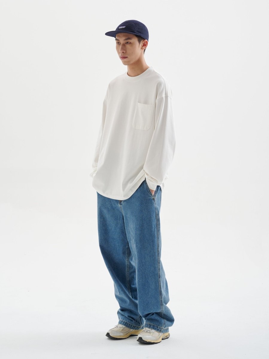 13.2oz・ソリッドウォッシュ・リジッドワイドデニム　N6228 - ファッション通販NNine（ナイン）