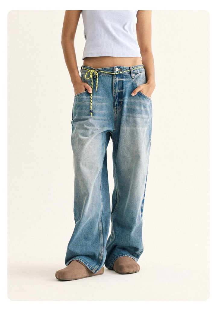 【13.2oz】straight denim pants / 1980Sウォッシュデニム N3800 - NNine