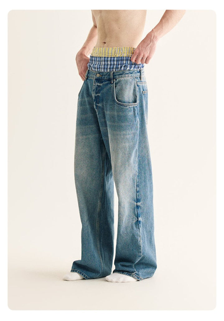 【13.2oz】straight denim pants / 1980Sウォッシュデニム N3800 - NNine
