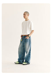 【13.2oz】straight denim pants / 1980Sウォッシュデニム N3800 - NNine