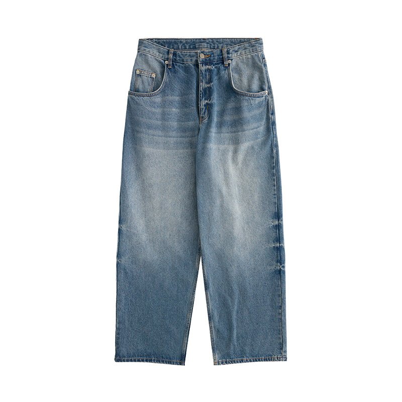 【13.2oz】straight denim pants / 1980Sウォッシュデニム N3800 - NNine