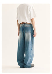 【13.2oz】straight denim pants / 1980Sウォッシュデニム N3800 - NNine
