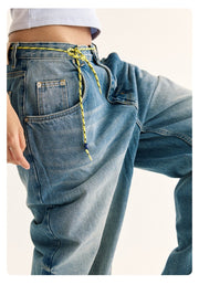 【13.2oz】straight denim pants / 1980Sウォッシュデニム N3800 - NNine