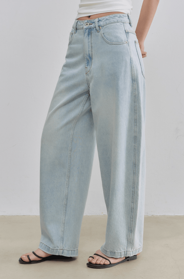 13.5oz アイスブルー・カーブワイドデニム N5578 - ファッション通販NNine（ナイン）