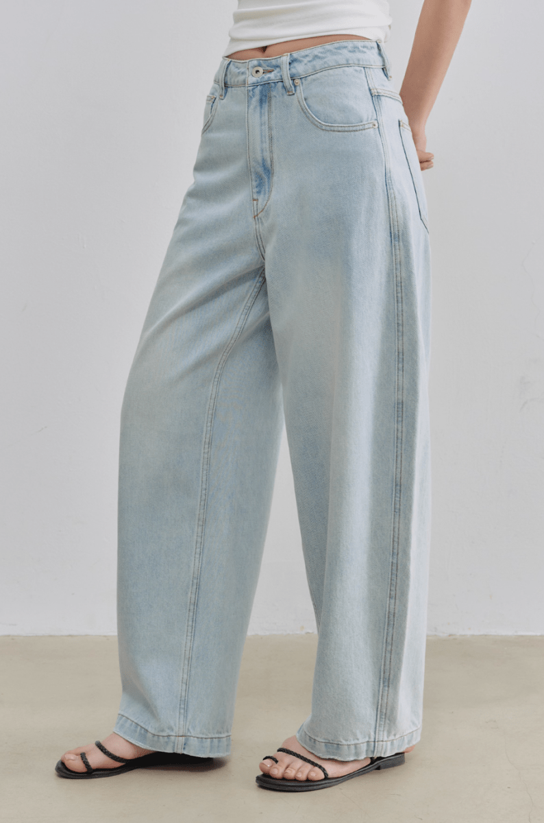 13.5oz アイスブルー・カーブワイドデニム N5578 - ファッション通販NNine（ナイン）