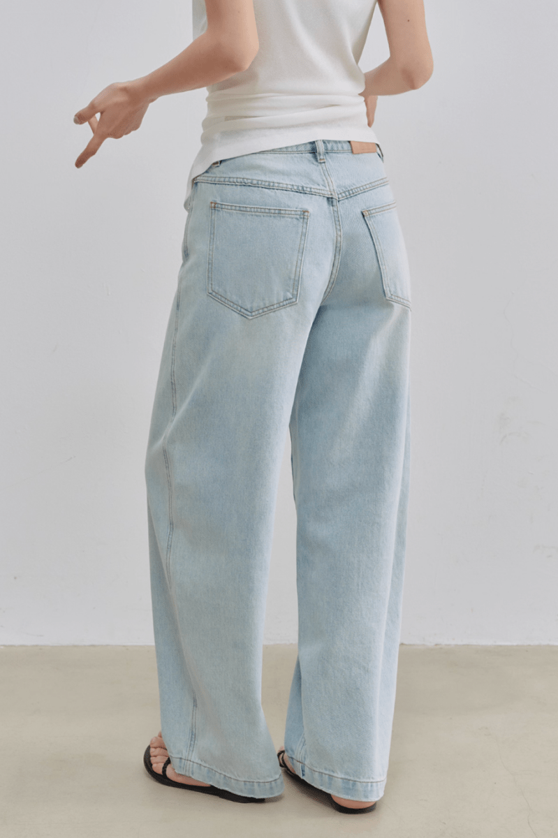 13.5oz アイスブルー・カーブワイドデニム N5578 - ファッション通販NNine（ナイン）