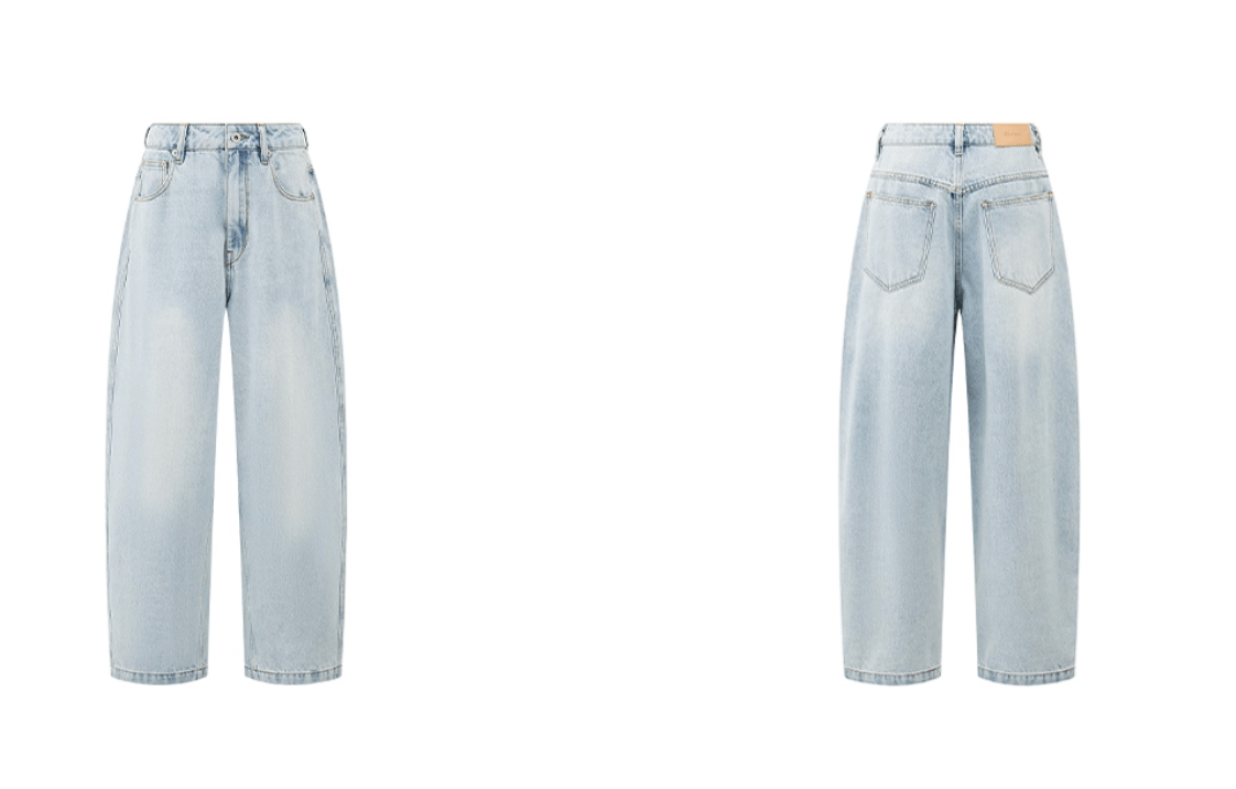 13.5oz アイスブルー・カーブワイドデニム N5578 - ファッション通販NNine（ナイン）