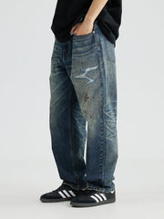 【13.5oz】crushed denim pants / 岡山デニム N3740 - NNine