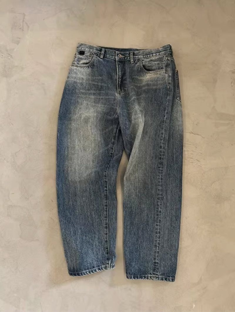 【13オンス】washed straight denim pants / ヘビーウエイトジーンズ N4077 - NNine