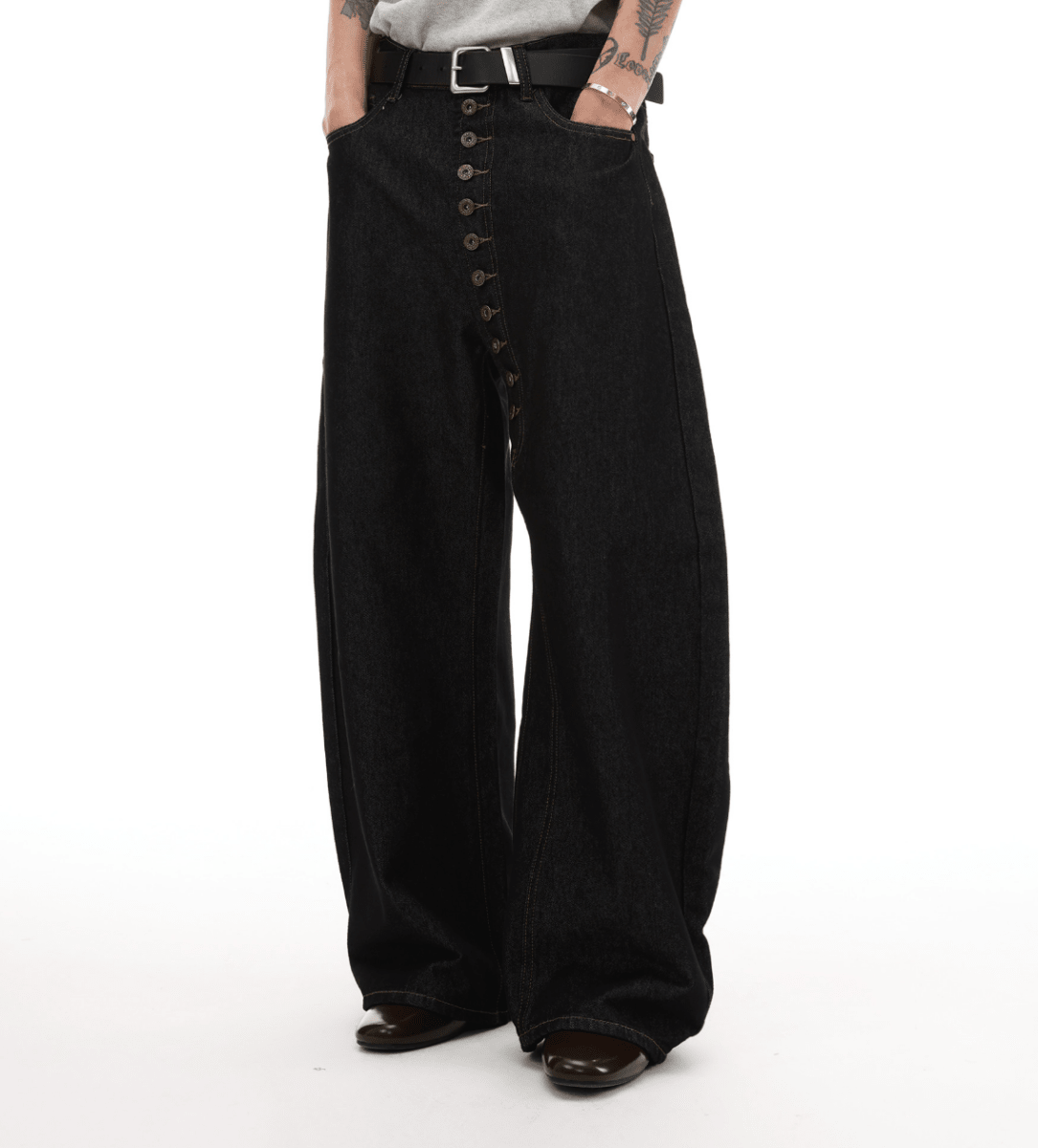 14オンス マルチボタンフライ ワイドデニム N6964 - ファッション通販NNine（ナイン）