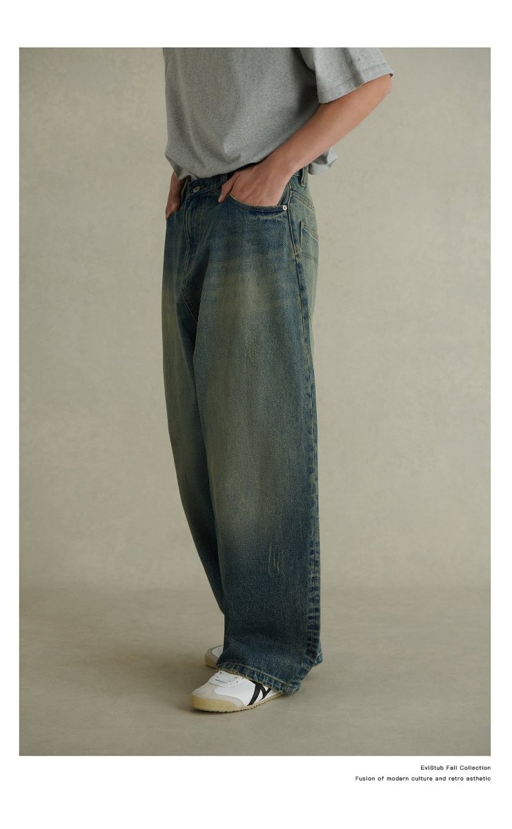 14.5oz】washed wide leg jeans N3484 – ファッション通販 NNine