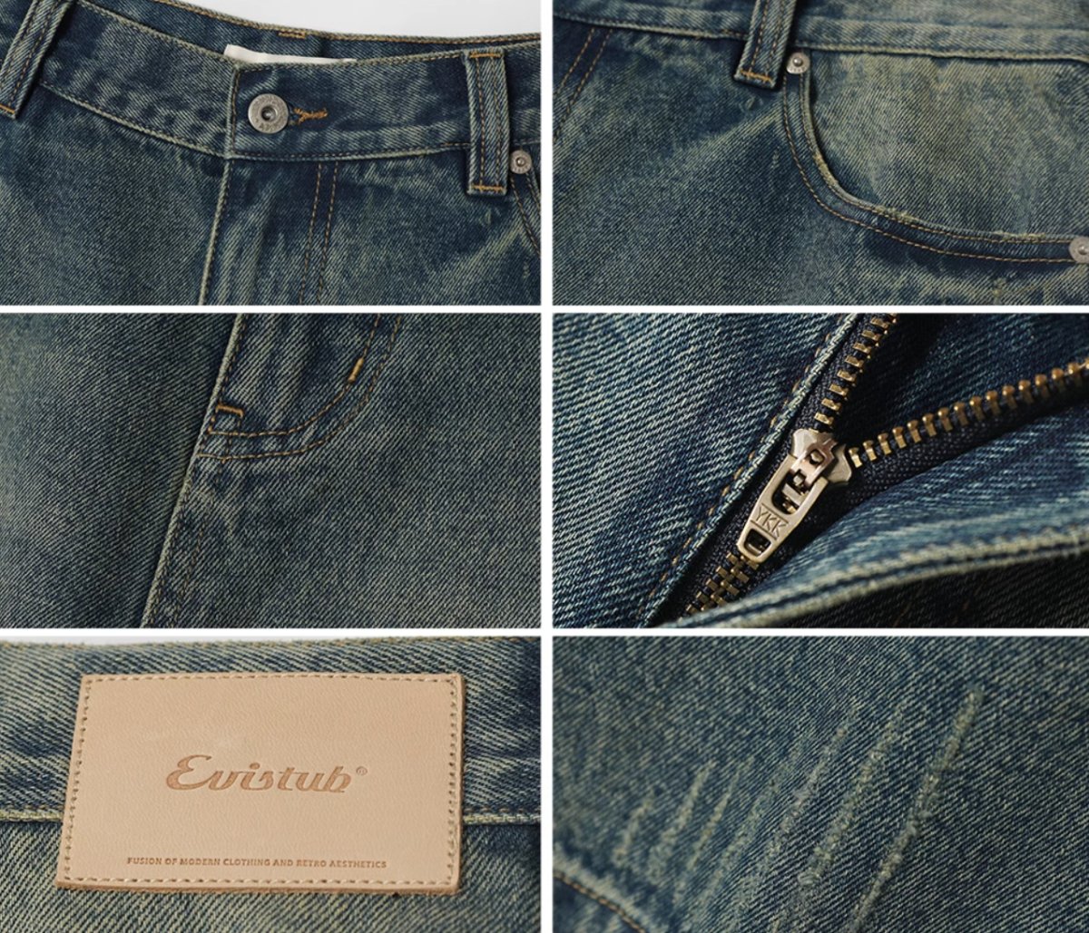 【14.5oz】washed wide leg jeans N3484 - NNine