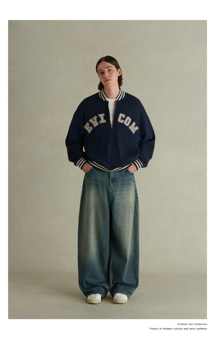 【14.5oz】washed wide leg jeans N3484 - NNine