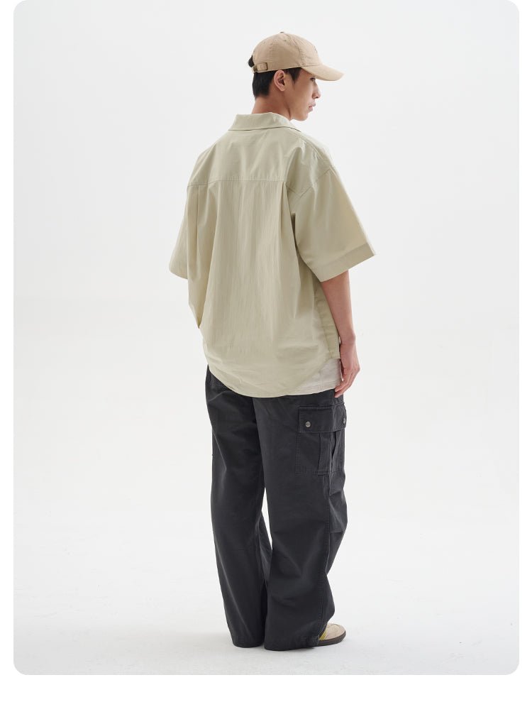 【148g】half open collar shirt N3349 - NNine