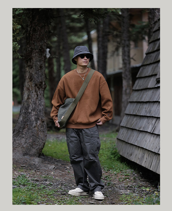 Heavy duty double-sided Waffle Sweater / ヘビーデューティ両面ワッフルセーター　N4461