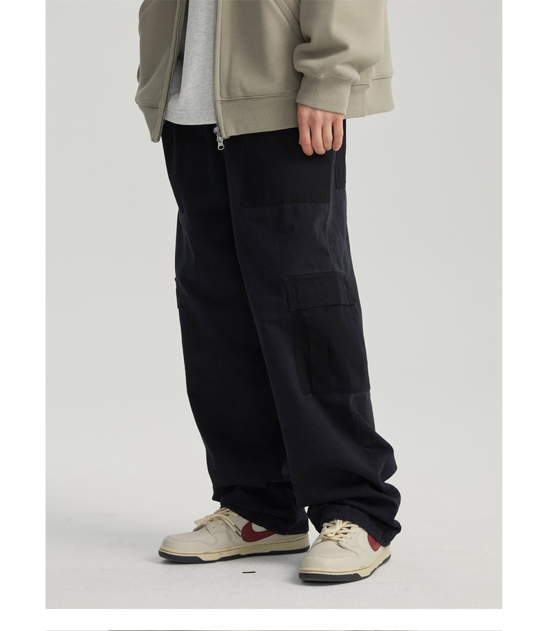 Washed straight cargo pants   N4440