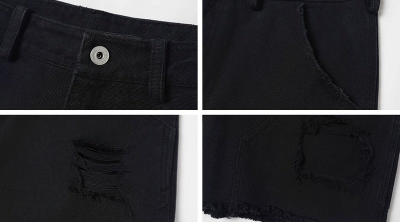 14oz crash short black pants N3992 - NNine