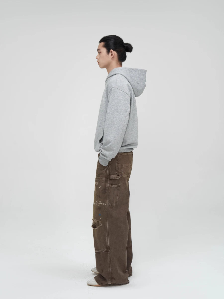 14ozダック・ダメージ＆ペイント・ダブルニーパンツ　N6048 - ファッション通販NNine（ナイン）
