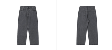 14oz グレーウォッシュ ストレートデニム N6637