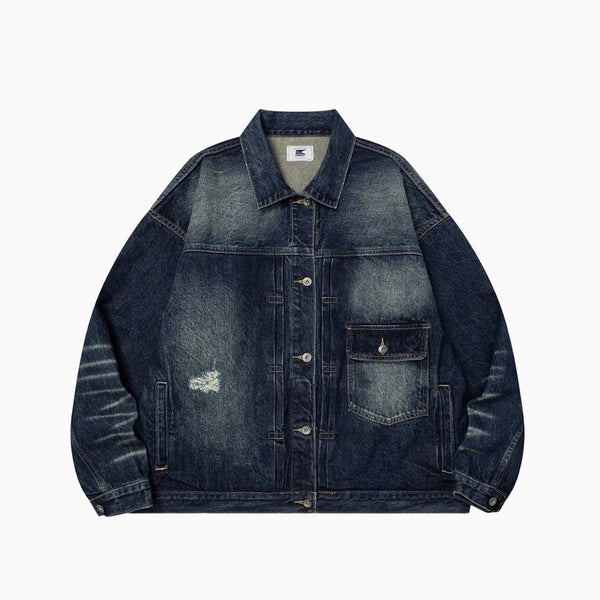 【14OZ】indigo wash denim jacket N4458 - NNine