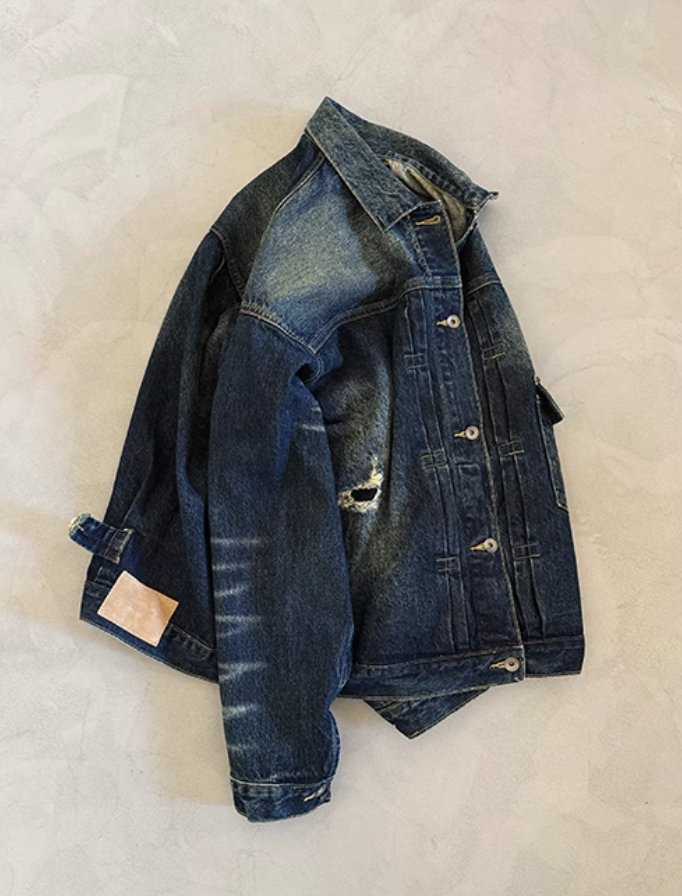 【14OZ】indigo wash denim jacket N4458 - NNine