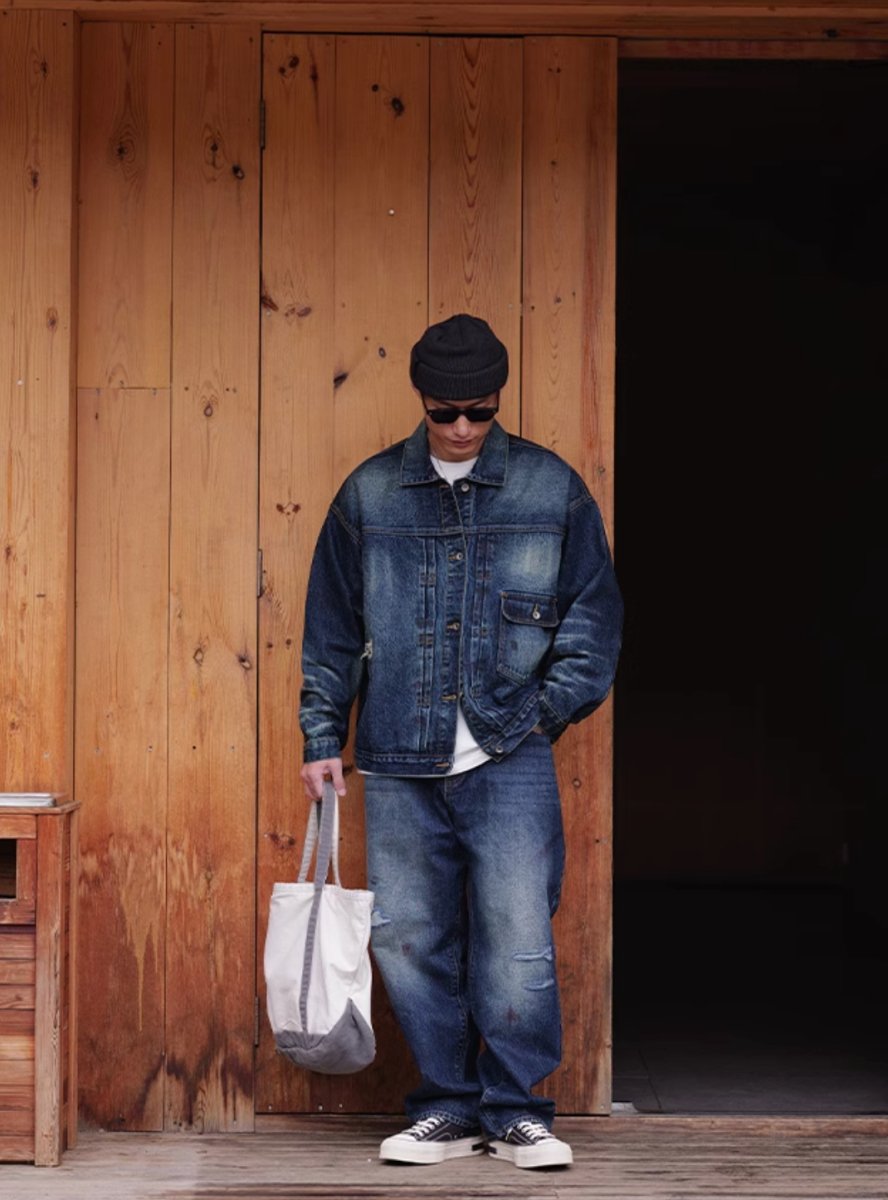 【14OZ】indigo wash denim jacket N4458 - NNine
